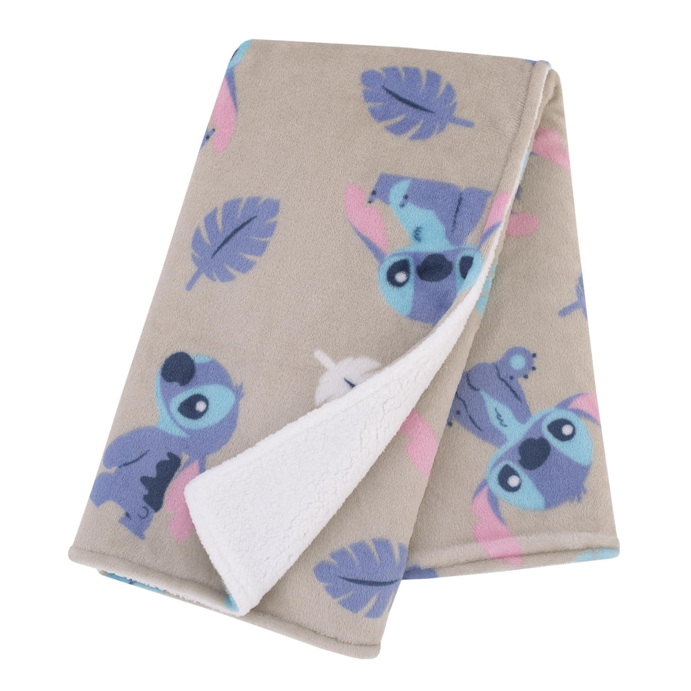 NoJo Stitch gray plush with sherpa back for extra warmth