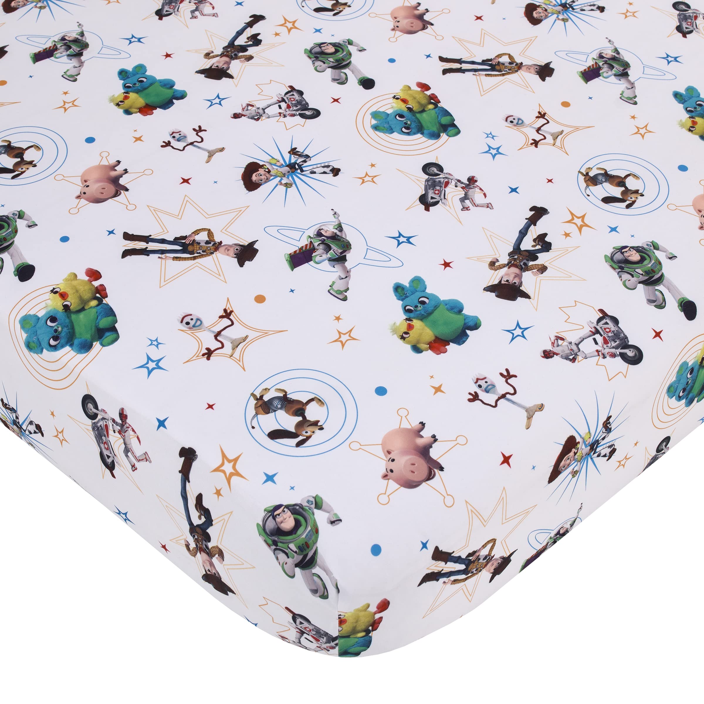 NoJo Toy Story fitted sheet pattern promotes colorful coordination for safe sleep