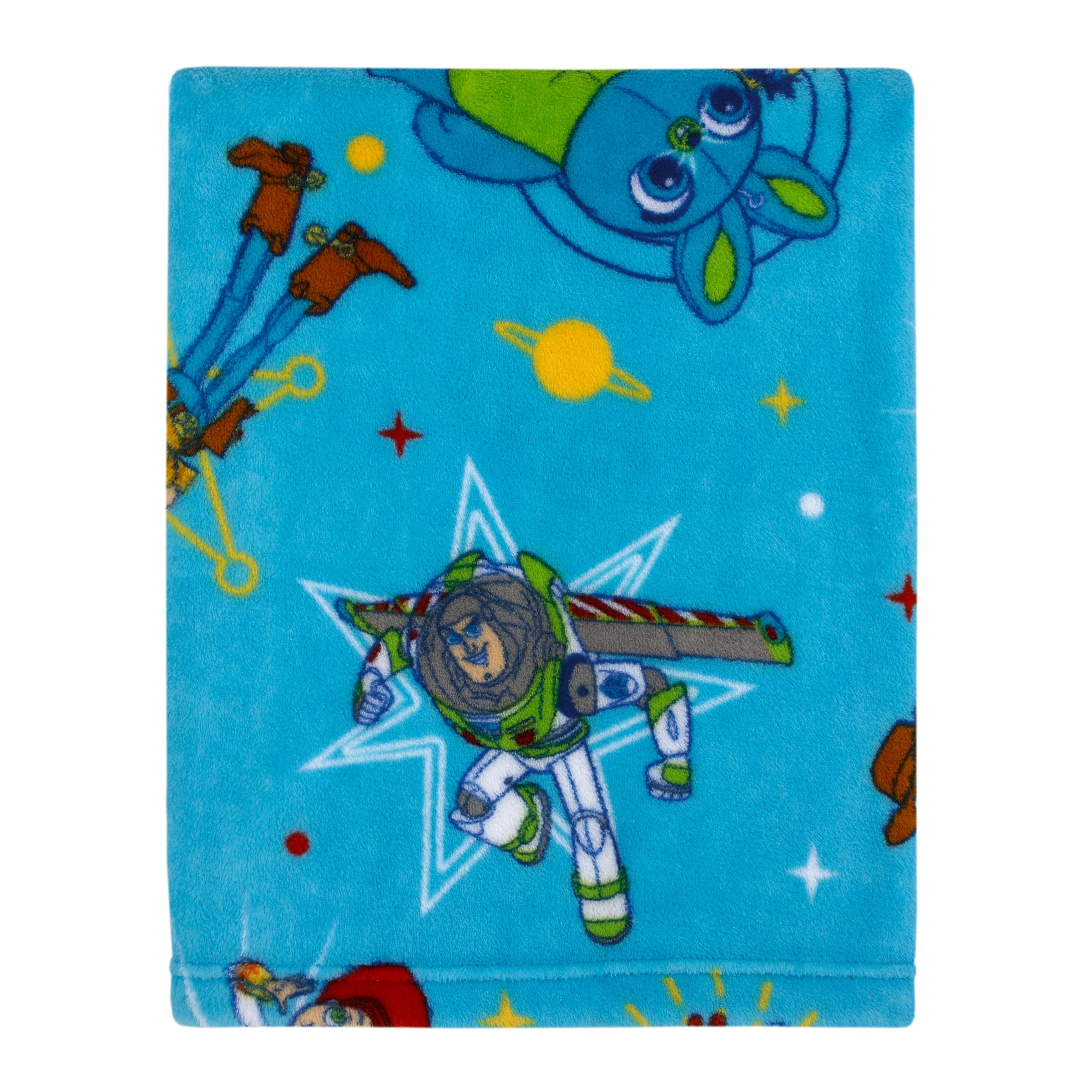 NoJo Disney Toy Story blanket with Woody and Buzz pattern, cozy for naptime