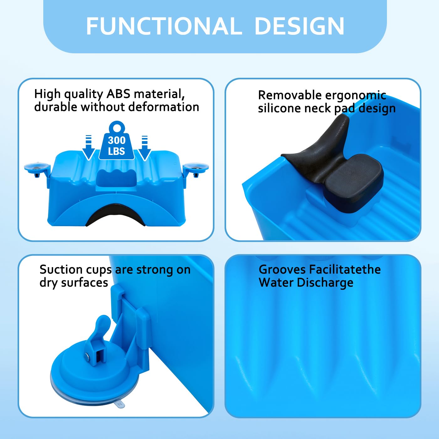 Nolasalon blue basin enables easy bath-time setup on countertops.