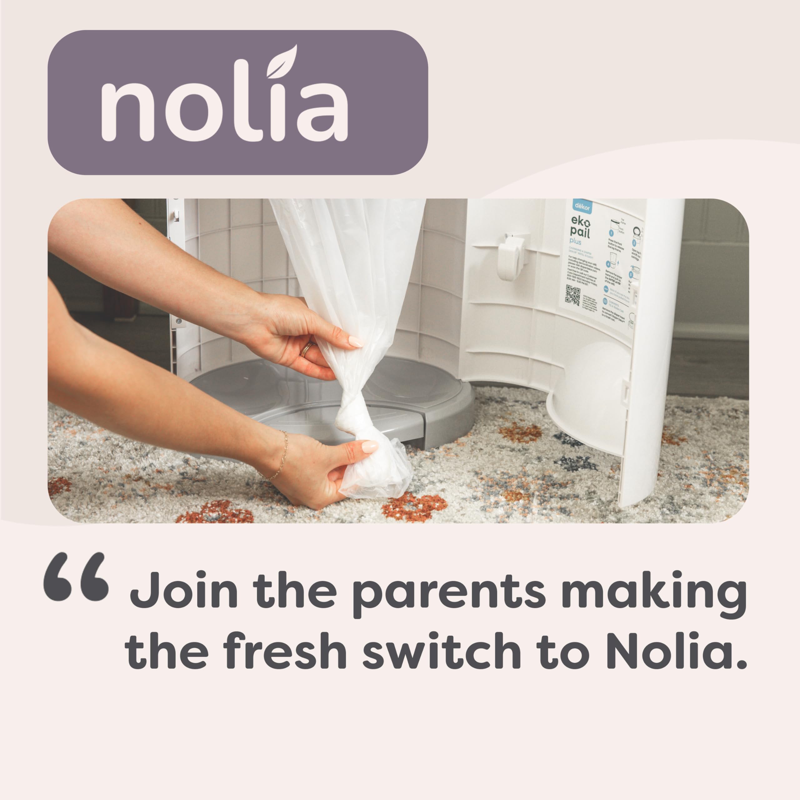 Nolia Dekor Plus refills offer better price per diaper.