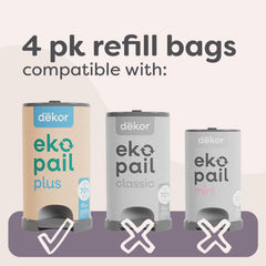 Nolia Dekor Plus holds 2,800 diapers with fewer bag changes.