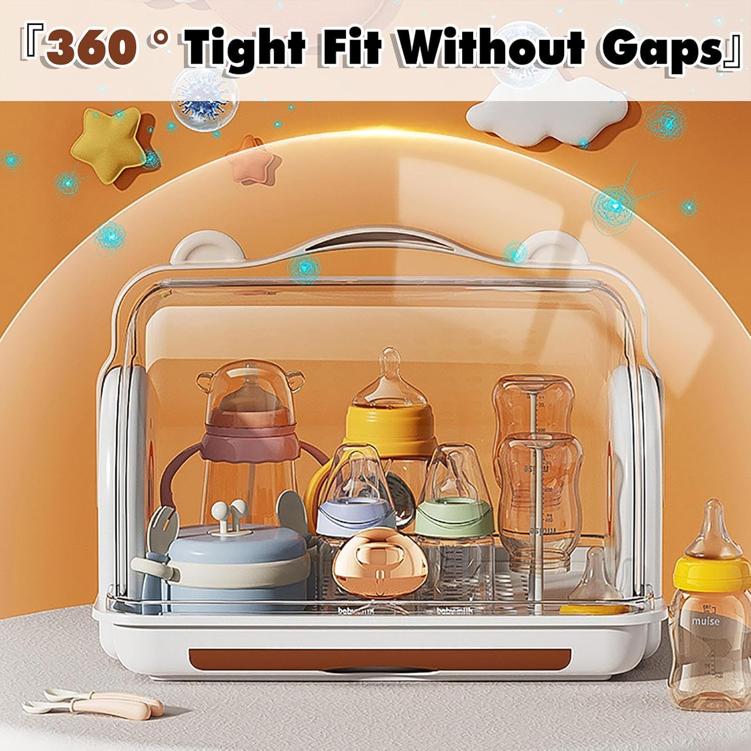 Nollapo 6-rod bottle holders organize multiple bottles to dry