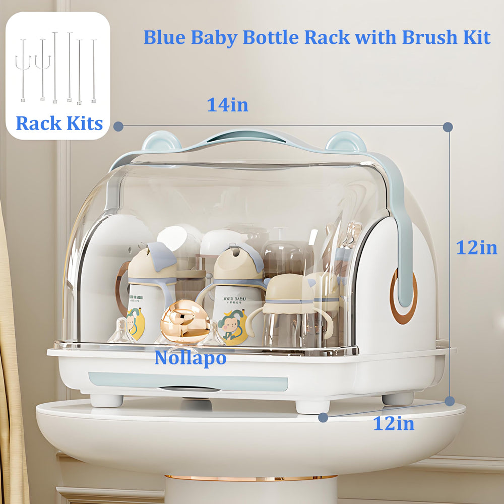 Nollapo dust-proof storage box protects drying bottles between uses