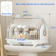Nollapo dust-proof storage box protects drying bottles between uses