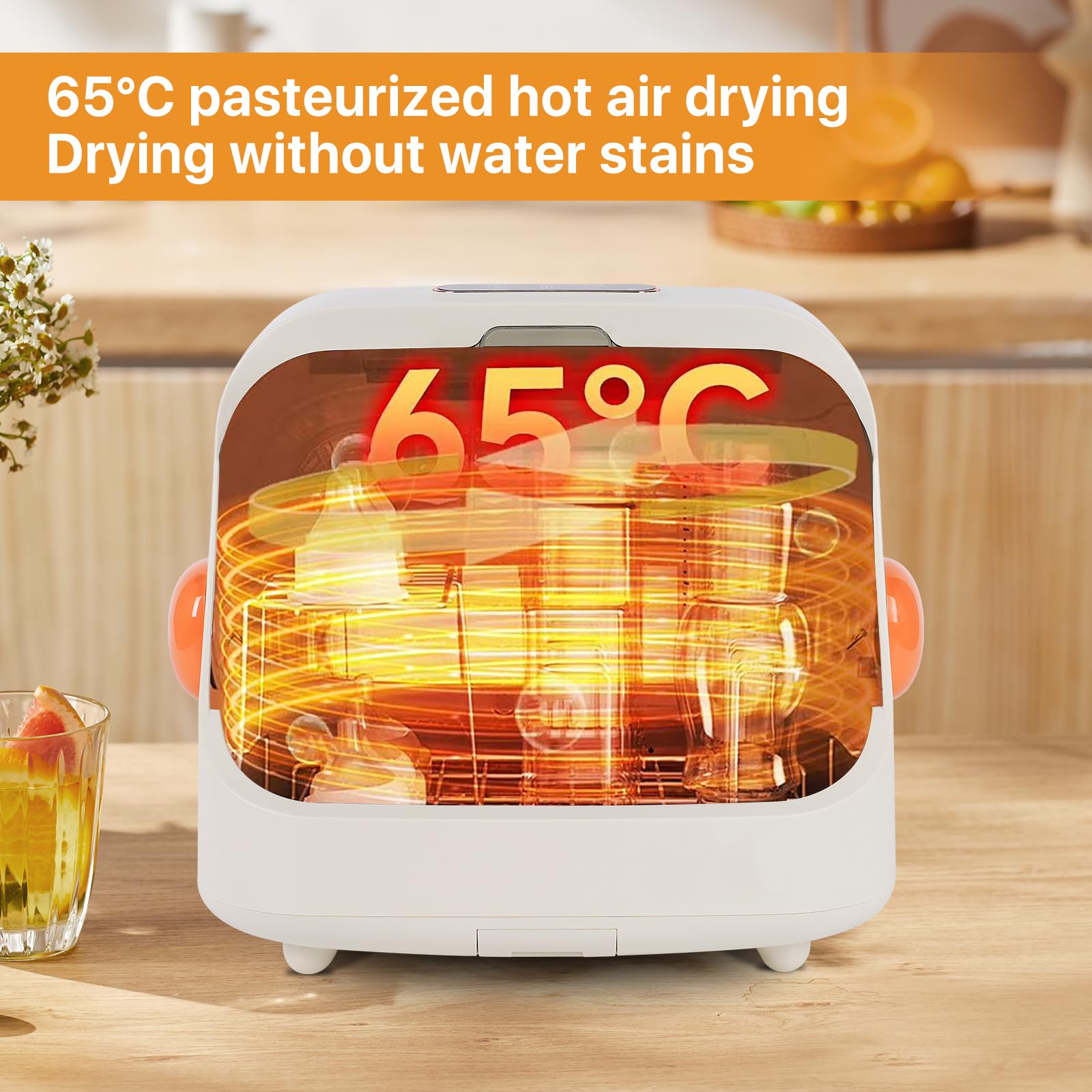 Nollapo removable drain tray keeps counter tidy while drying bottles