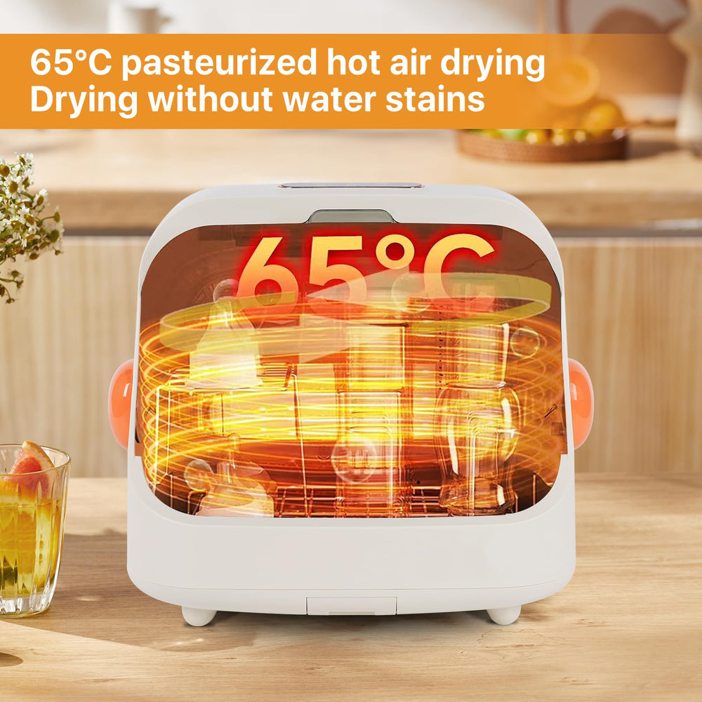 Nollapo removable drain tray keeps counter tidy while drying bottles