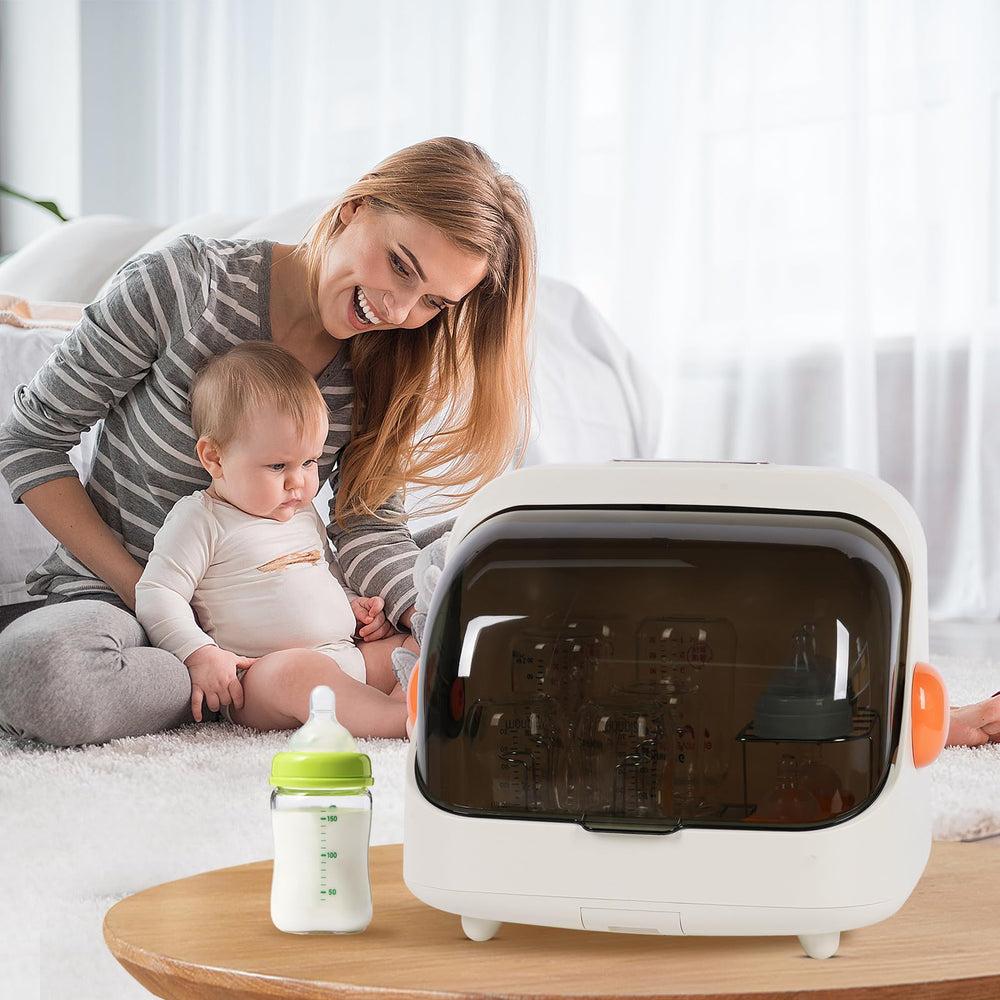 Nollapo supports large bottles and pump parts for efficient sterilizing