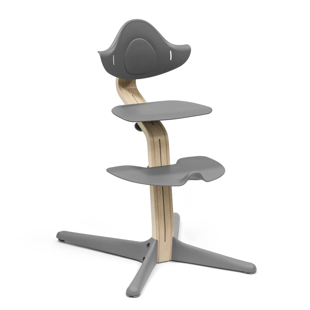 Nomi Chair by Stokke shows adjustment knob for easy height and depth changes