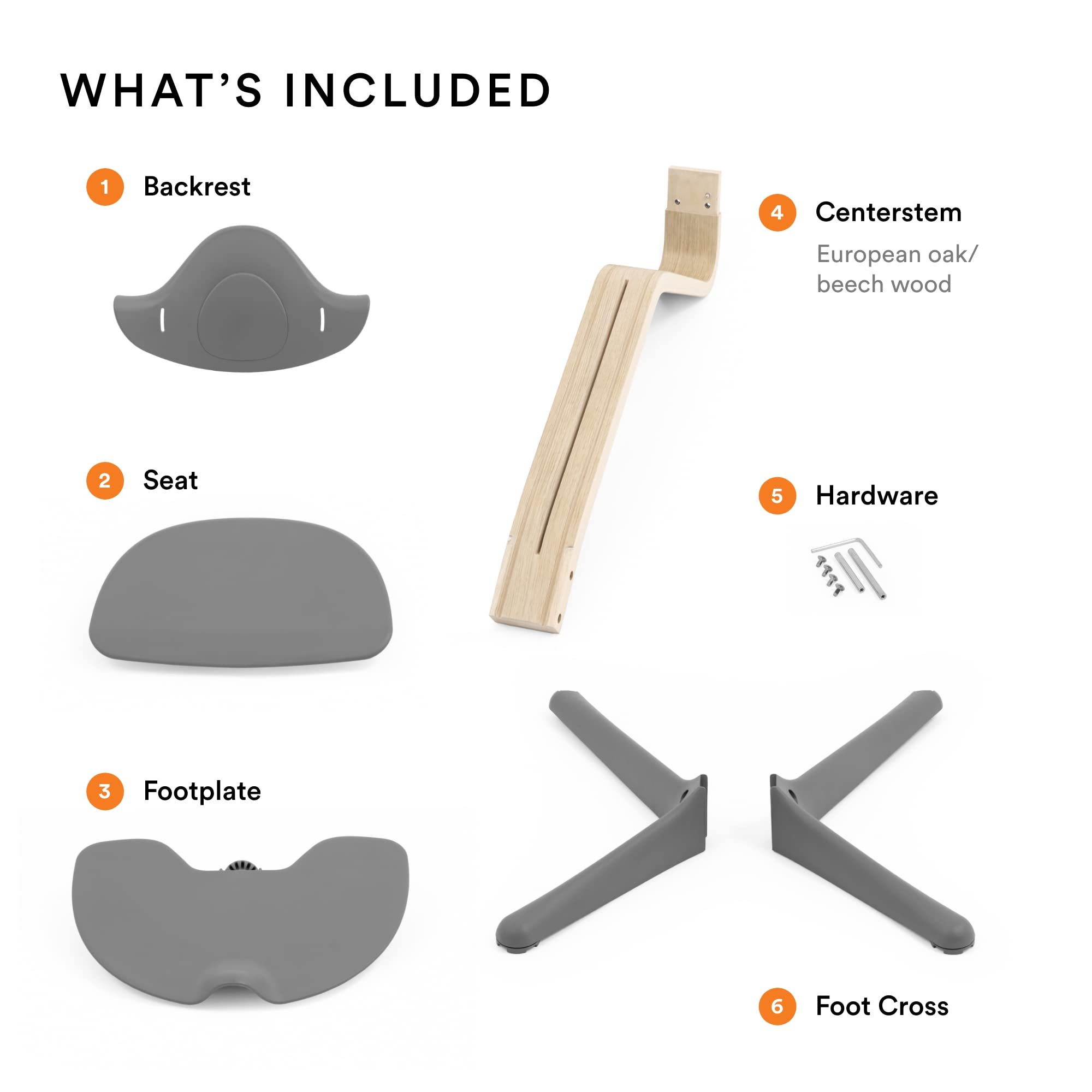 Nomi Chair with anti-tilt wheels enabling safe, mobile seating at the table