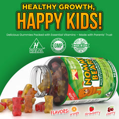 Nommy Bears with strawberry, orange, and cherry flavors kids love.