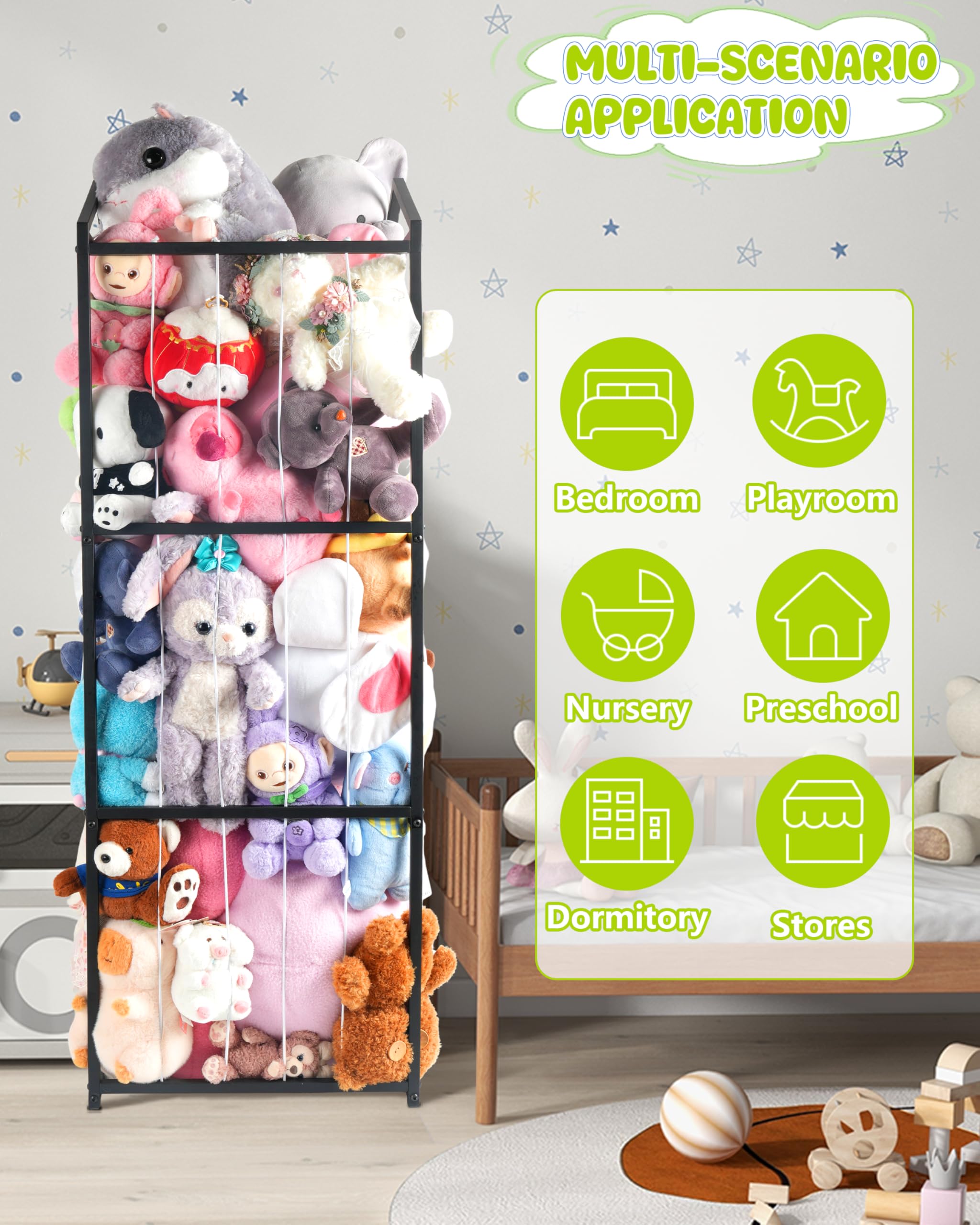 NomNest bedroom-display fits neatly in a bedroom or playroom with decor appeal