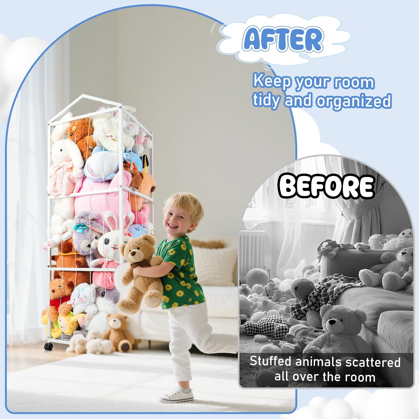 NomNest room setup in a tidy playroom and bedroom