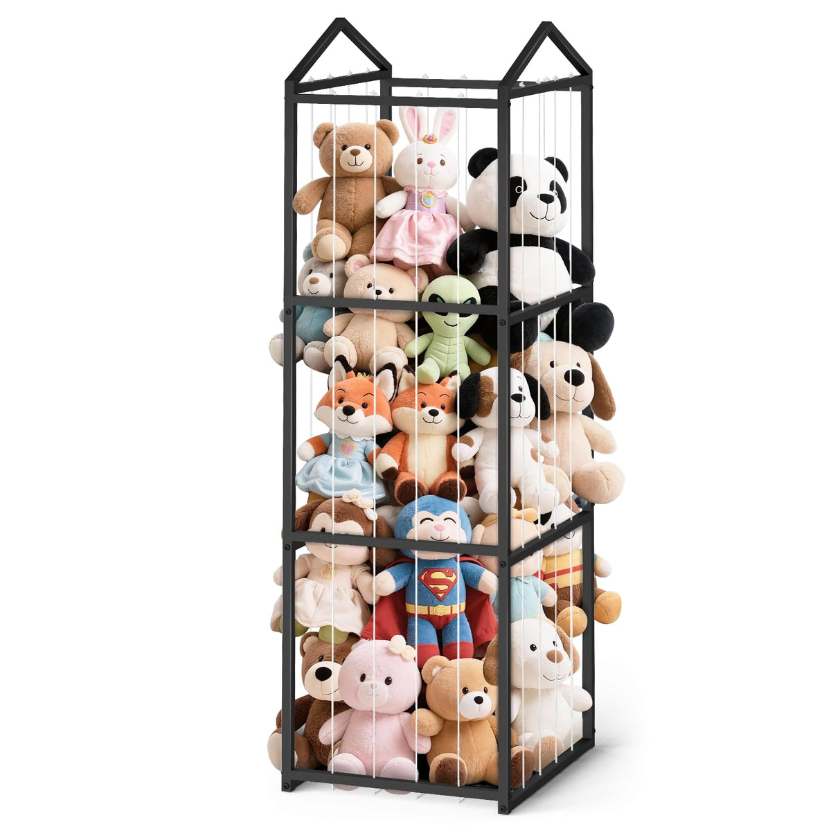 NomNest stuffed animal storage with vertical design organizes plushies clearly and accessibly