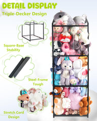 NomNest sturdy metal frame provides durable toy organization with quick access