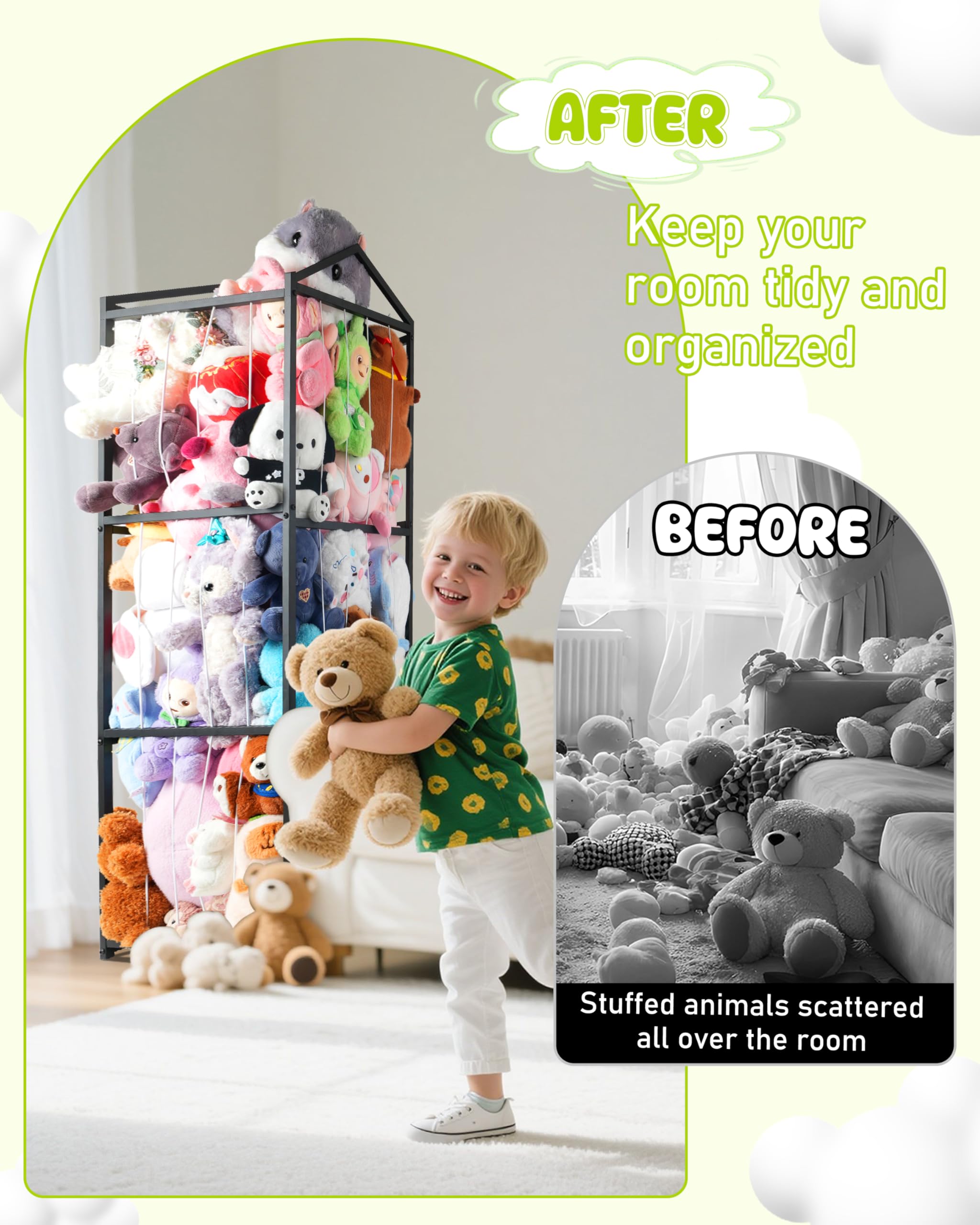 NomNest three-tier display showcases plushies like a mini zoo exhibit