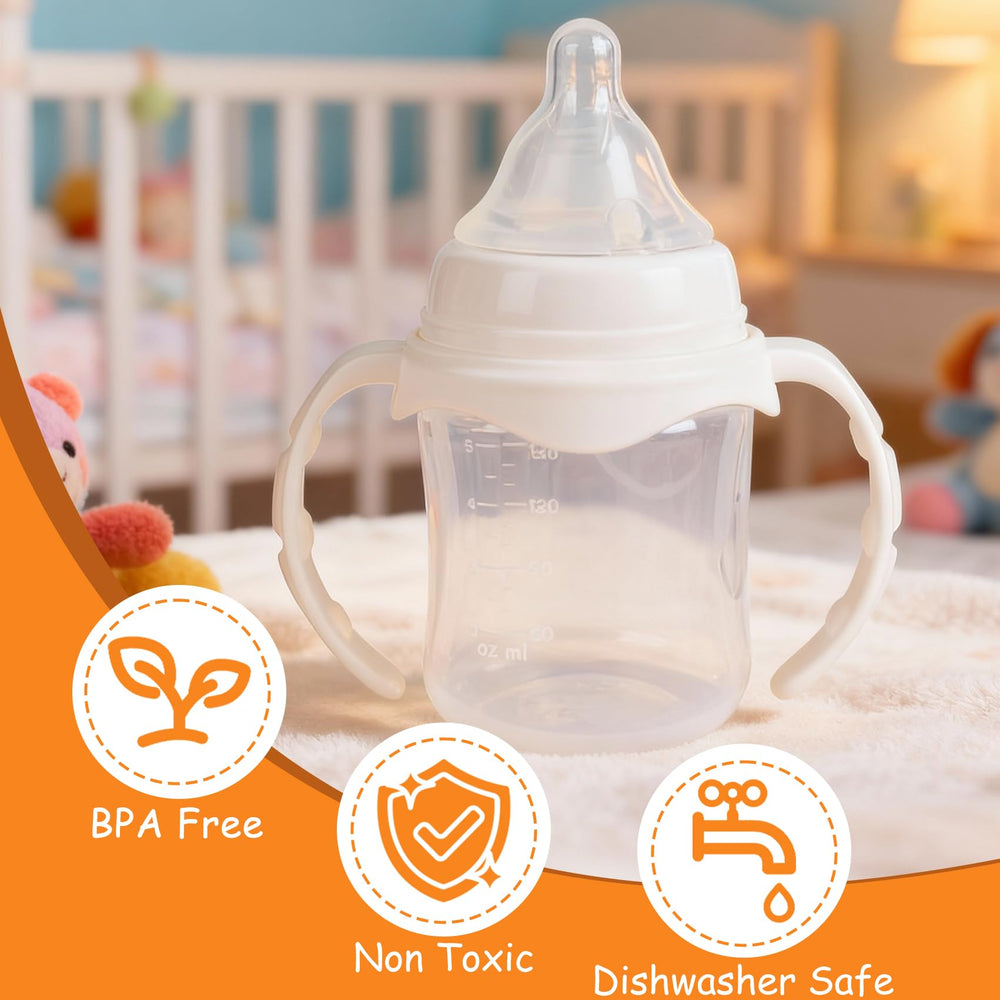 Nonarttoy bottle handles are dishwasher-safe for quick, hygienic cleaning.