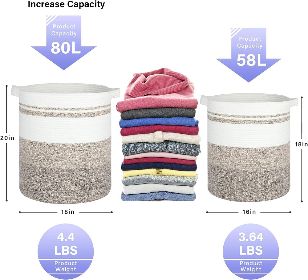 Nonazippy reinforced-base bin handles heavy items like towels and throws.