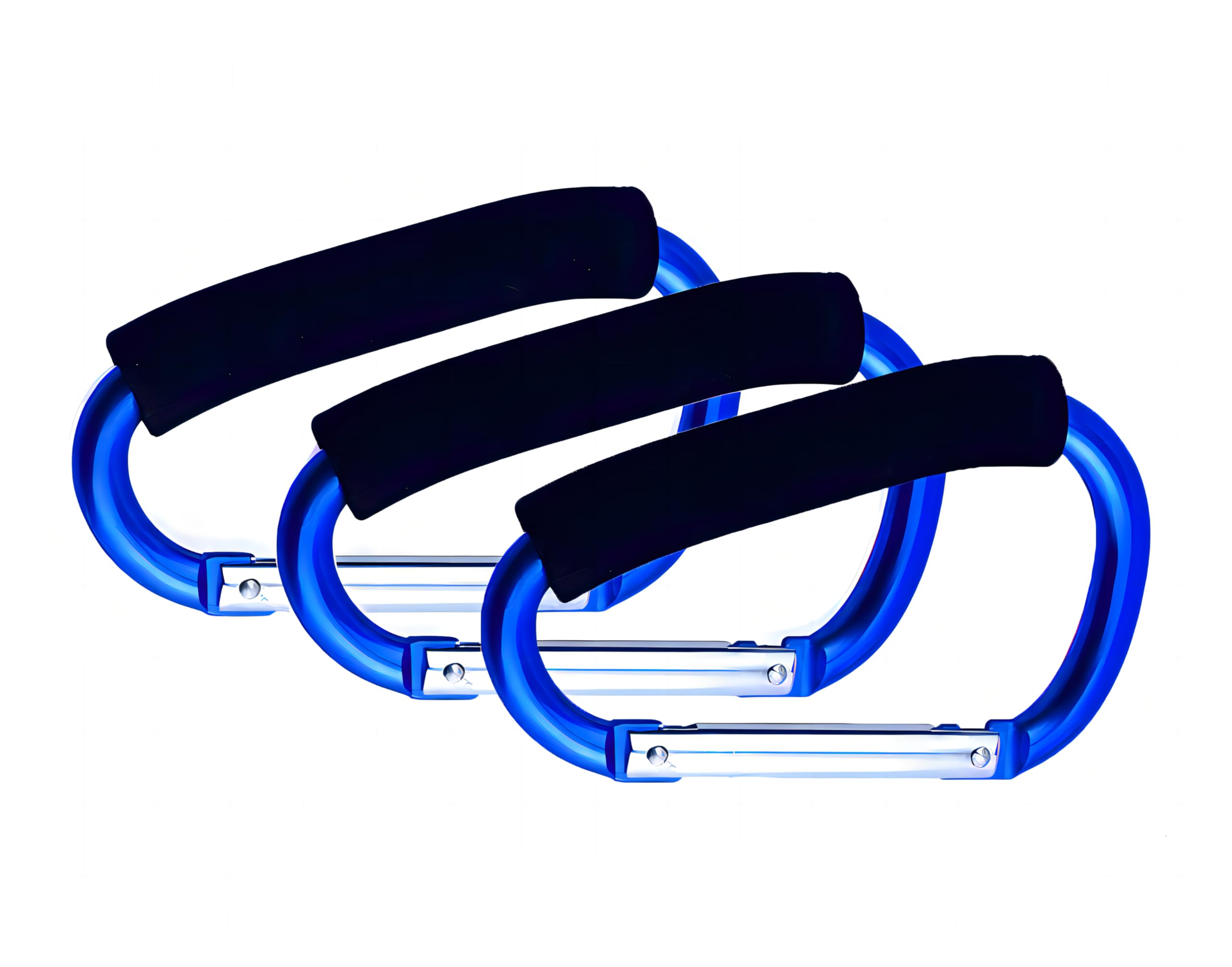 Noneea stroller hooks blue clip 5.2in securing bags for hands-free outings