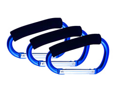 Noneea stroller hooks blue clip 5.2in securing bags for hands-free outings