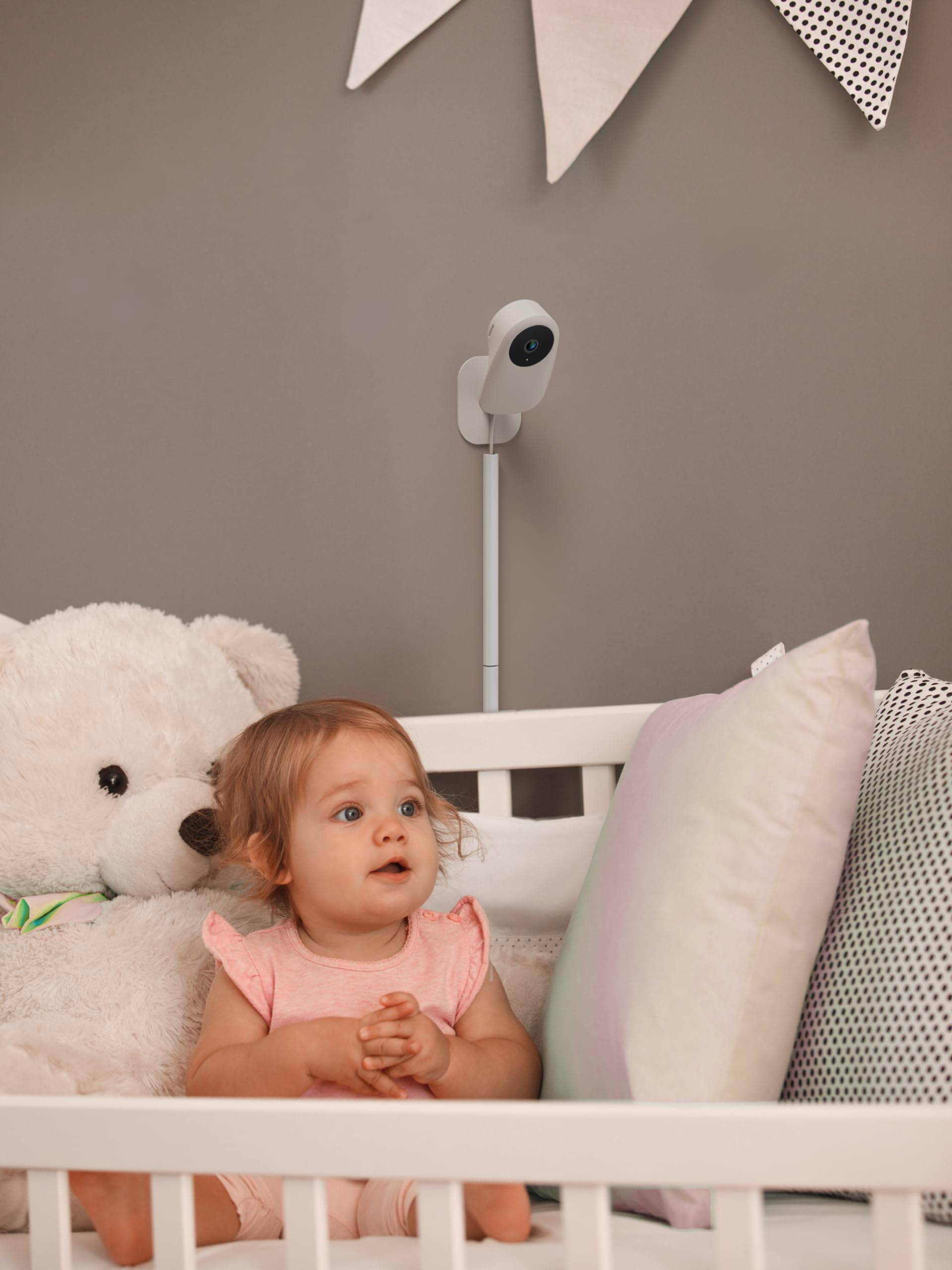 Nooie crib mount view keeps the crib area in sight