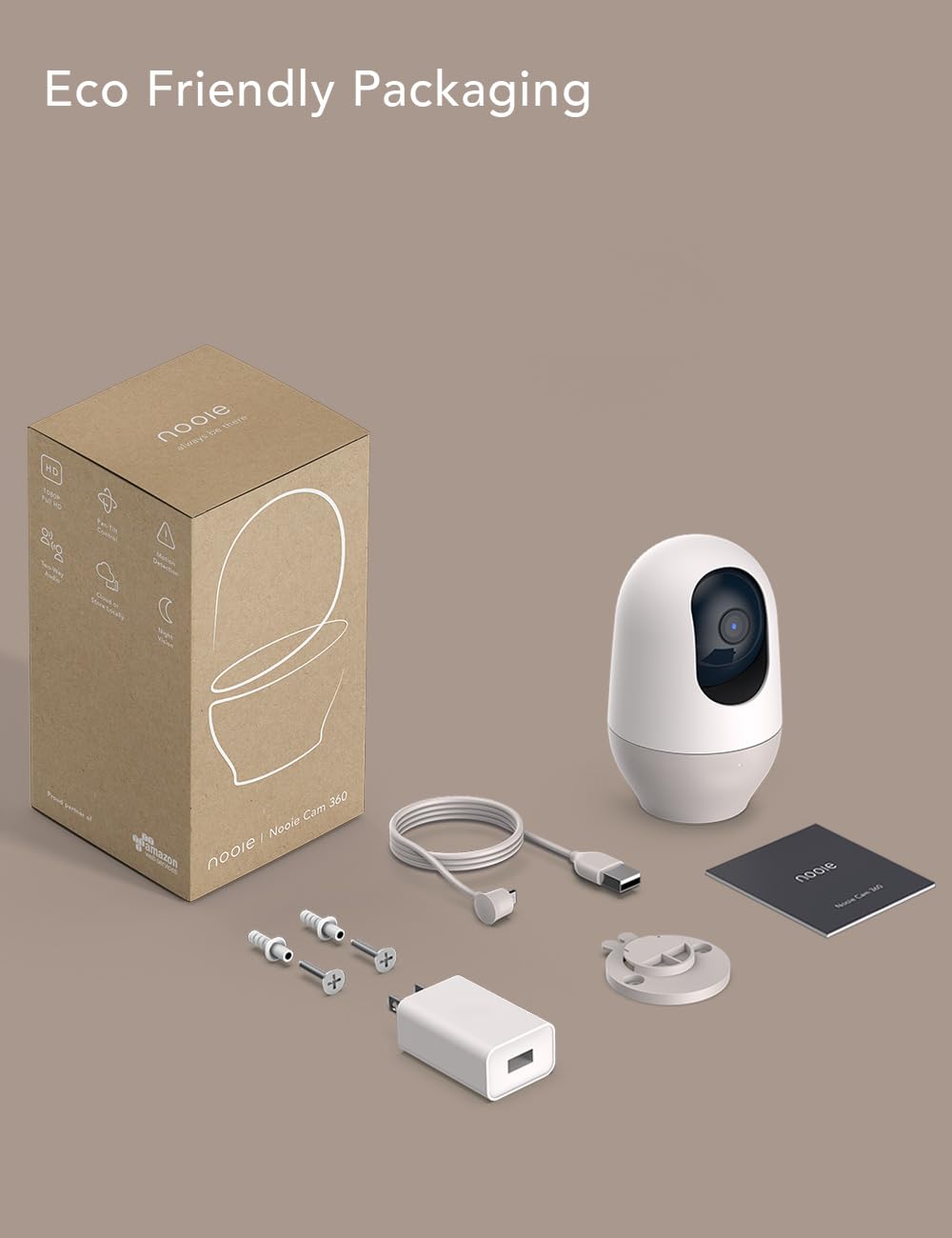Nooie Alexa-compatible app control for fast hands-free access.