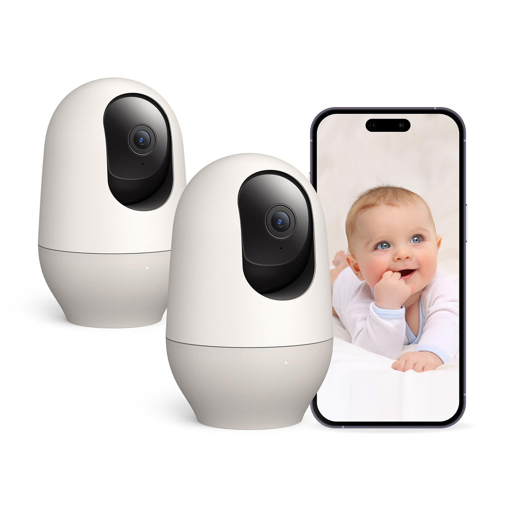 Nooie baby monitor 360 degree tracking view covers the nursery for peace of mind.