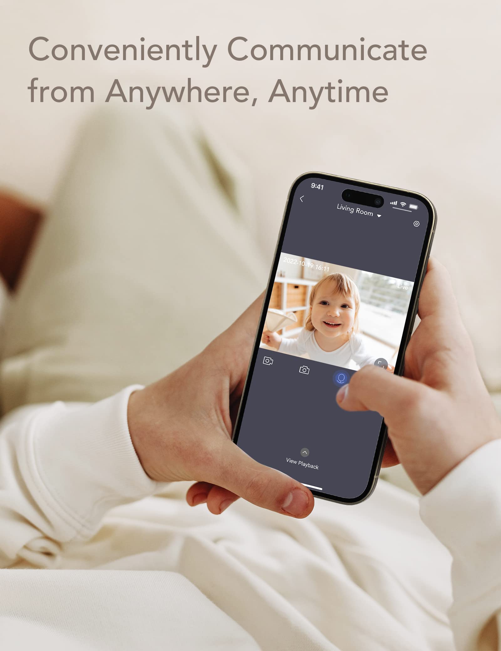nooie baby monitor cry-detection alerts you when your baby cries
