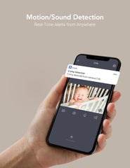 Nooie pan and tilt feature provides full room coverage