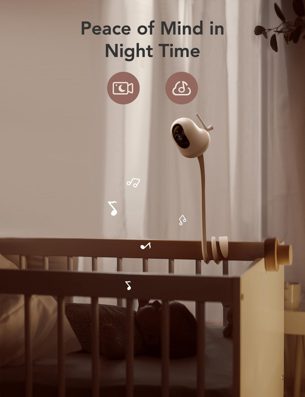 Nooie two-way audio lets you comfort baby remotely.