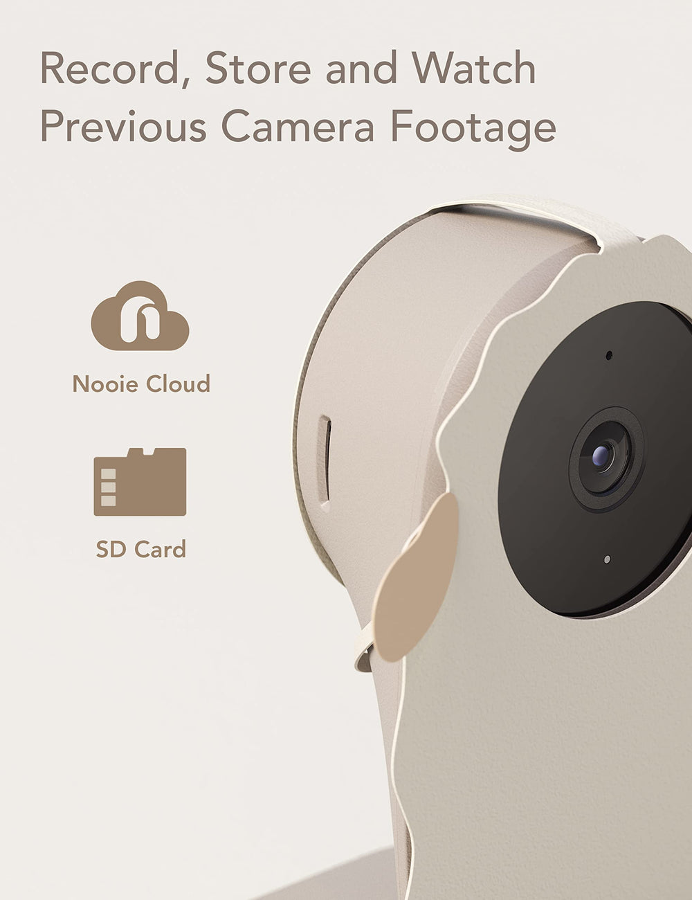 nooie cloud and microSD storage for flexible footage options
