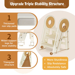 Noonkty non-slip base and wide pedals ensure toddler stability.