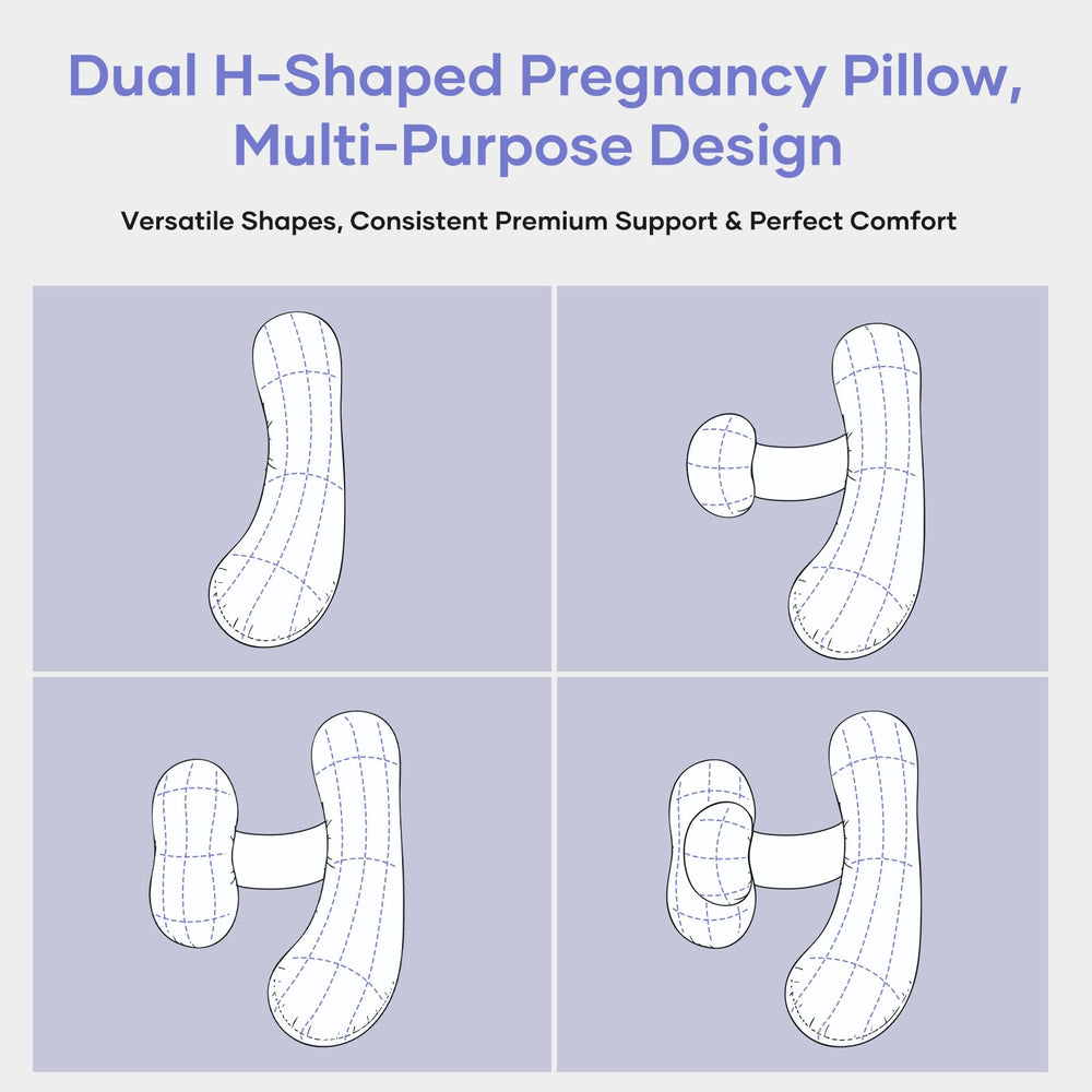 NOONTIDE full-body H-shaped design supports belly to back.