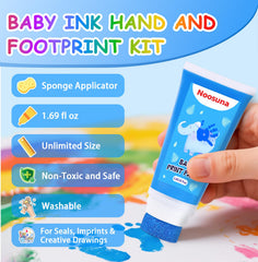 Noosuna footprint ink formula is non-toxic and washable for worry-free stamping