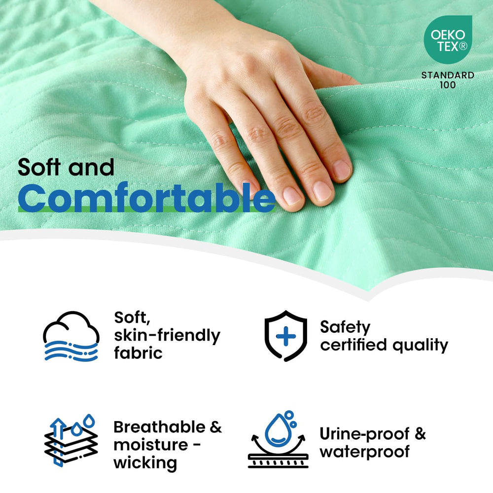 Noovirum machine-washable underpad designed for 500+ washes and durability