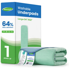 Noovirum washable underpads 34x52 bed protector for leaks and odors