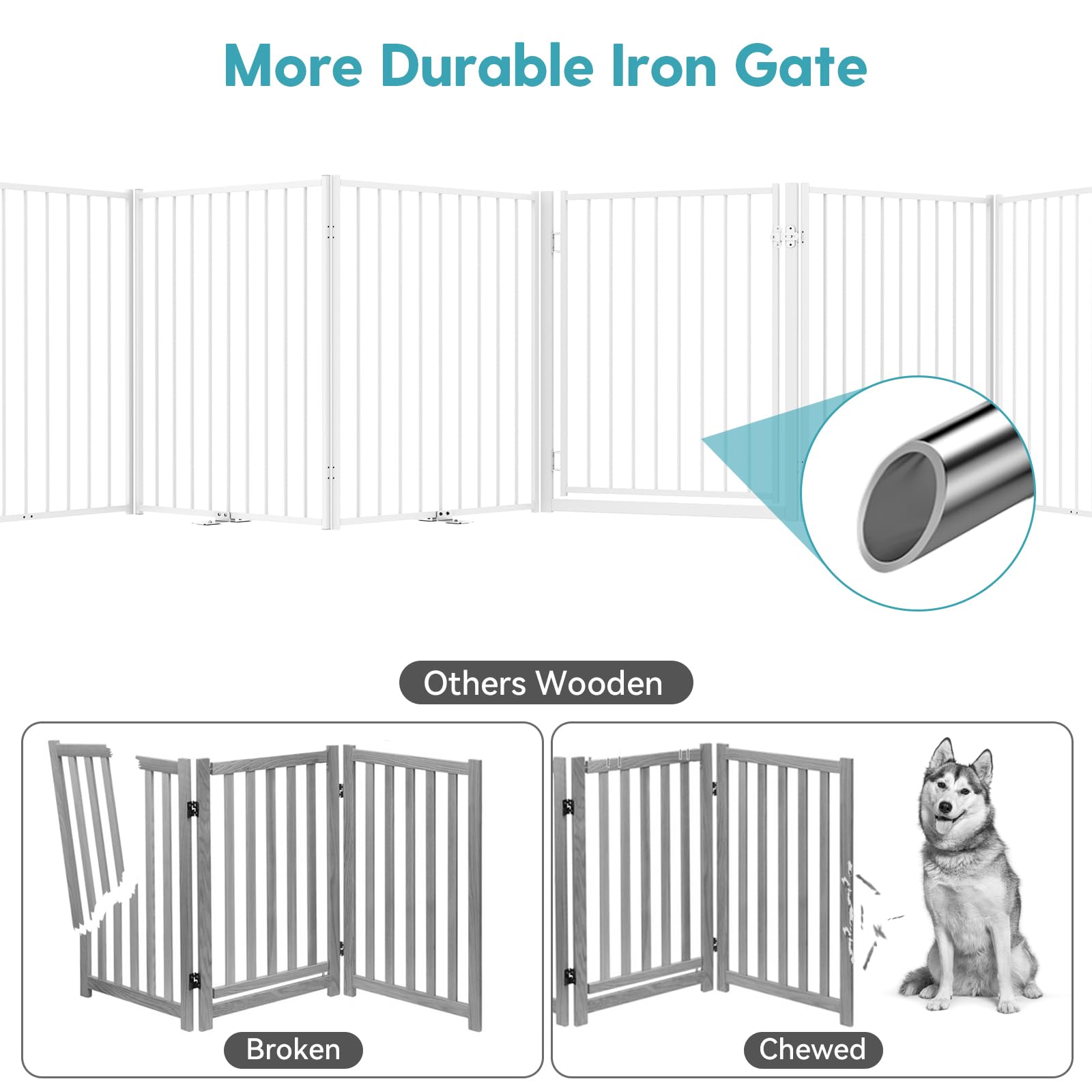 No Pawblems foldable panels with 360-degree hinges for flexible layouts.
