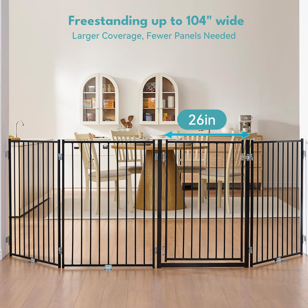 No Pawblems folding panels with 360 hinges enable flexible room layouts.