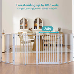 No Pawblems extra wide gate extended to 104 inches for wide spaces