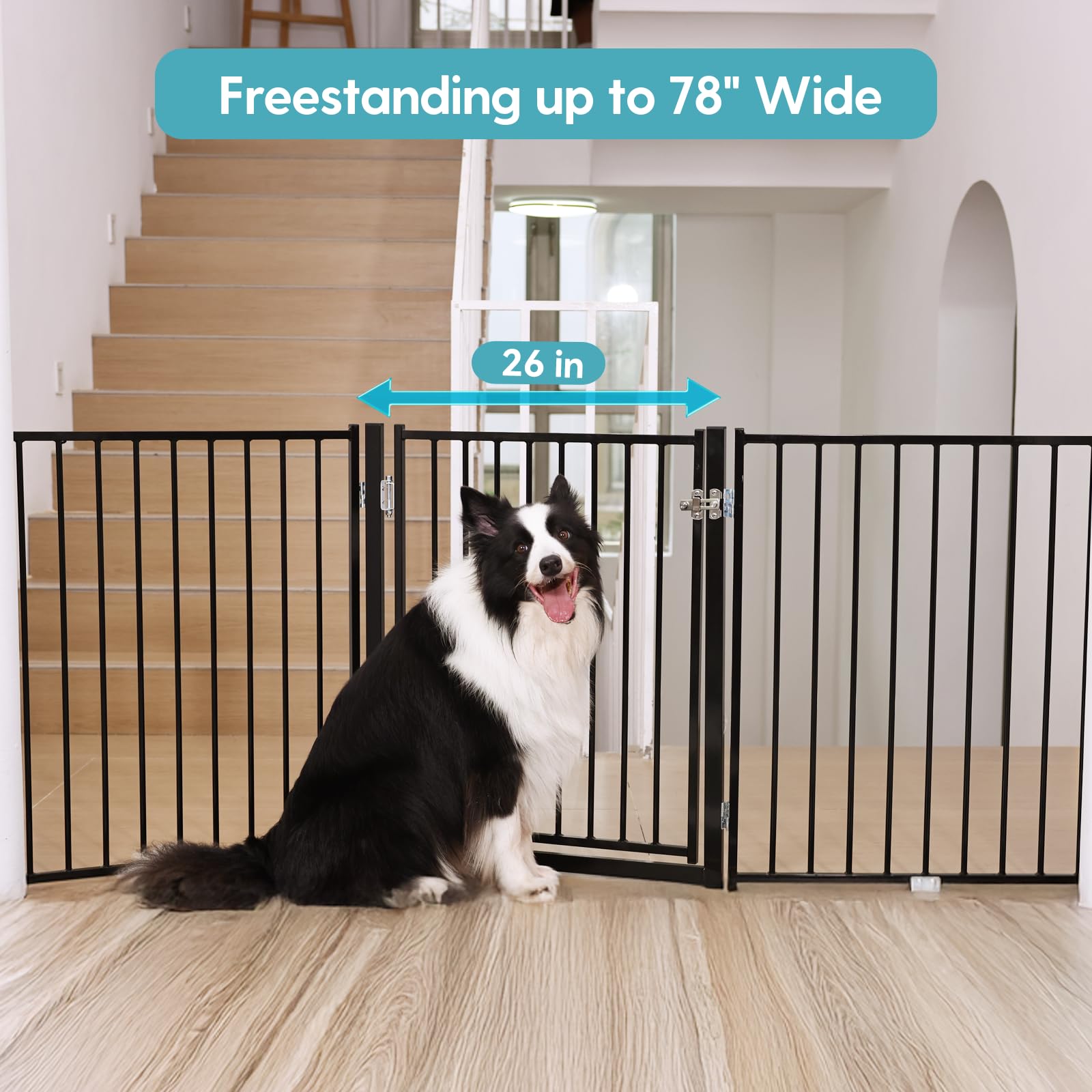 No Pawblems foldable panels provide flexible room layouts.