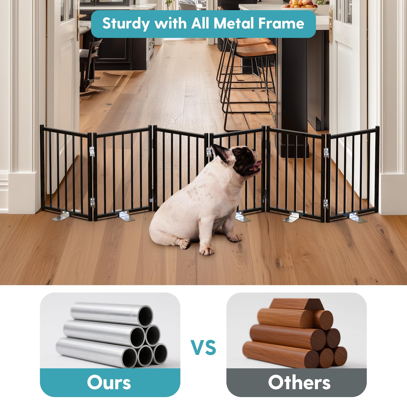 No Pawblems folding gate with 360 hinges adapts spaces.