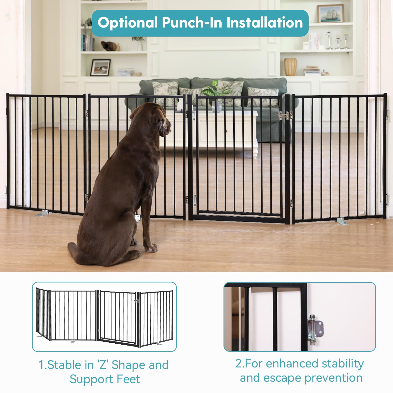 No Pawblems wall-mount option adds steady security against movement.