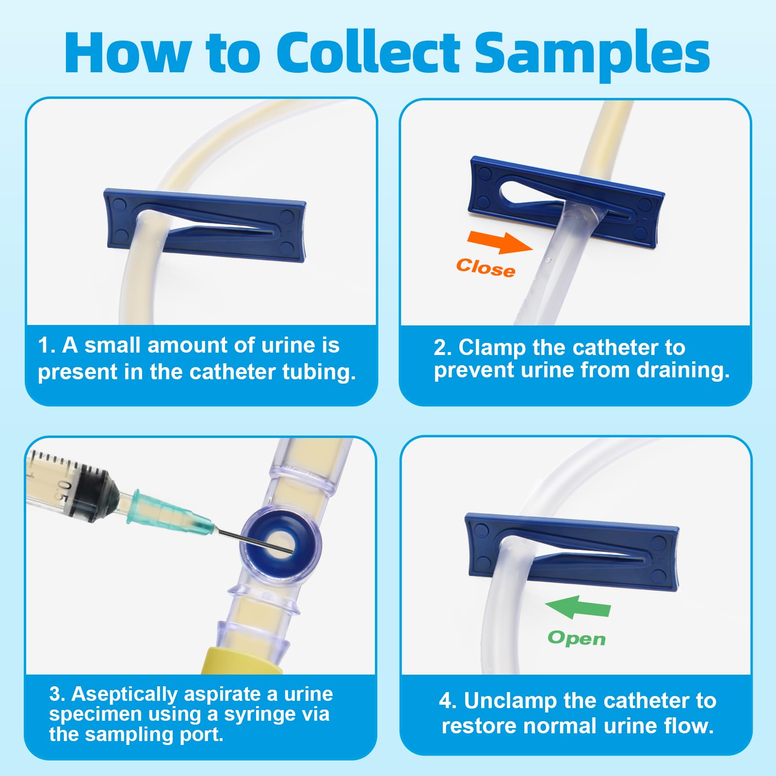 NorBeng built-in volume scale enables quick urine measurement at a glance.