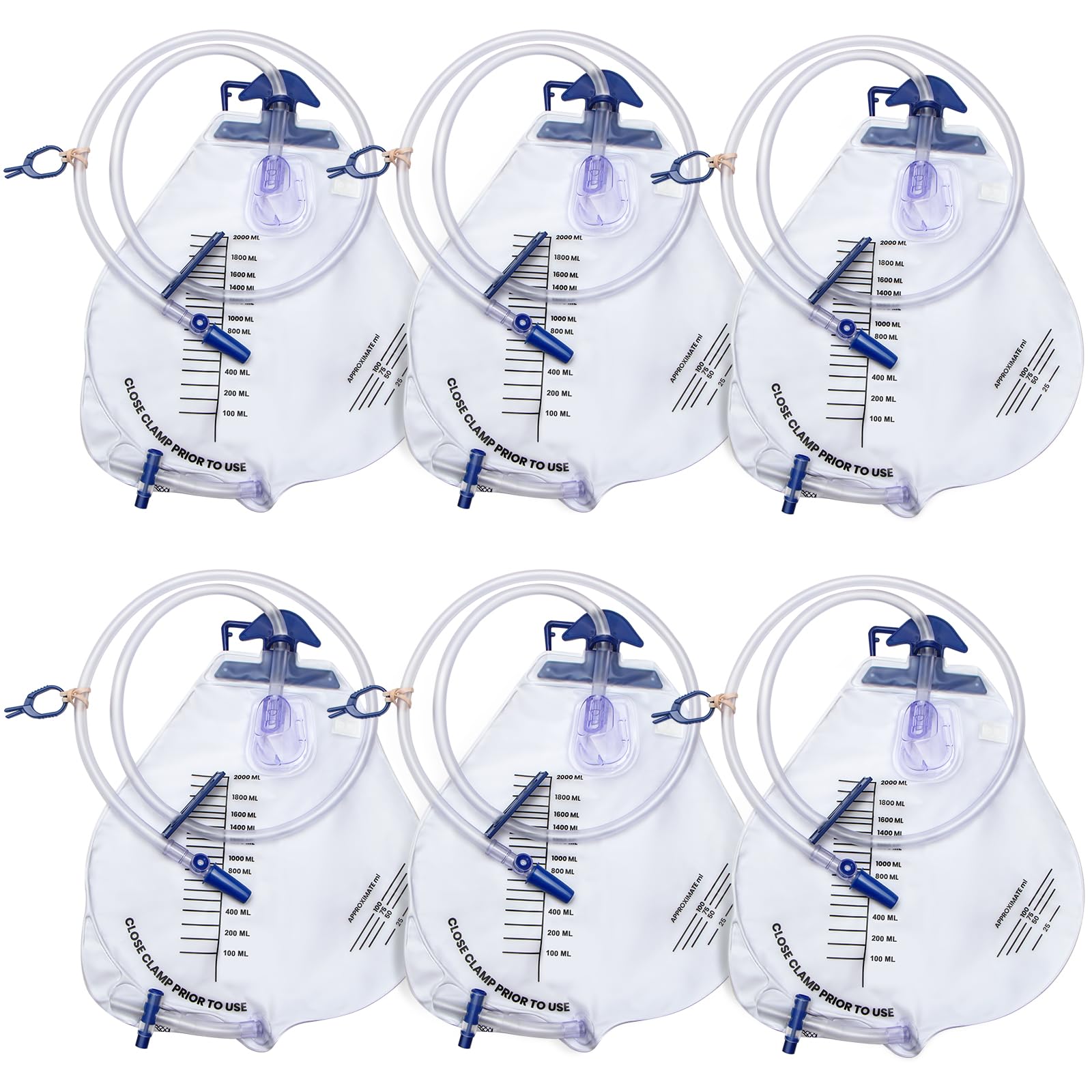 NorBeng urinary drainage bag 2000ml with clear scale for easy monitoring.