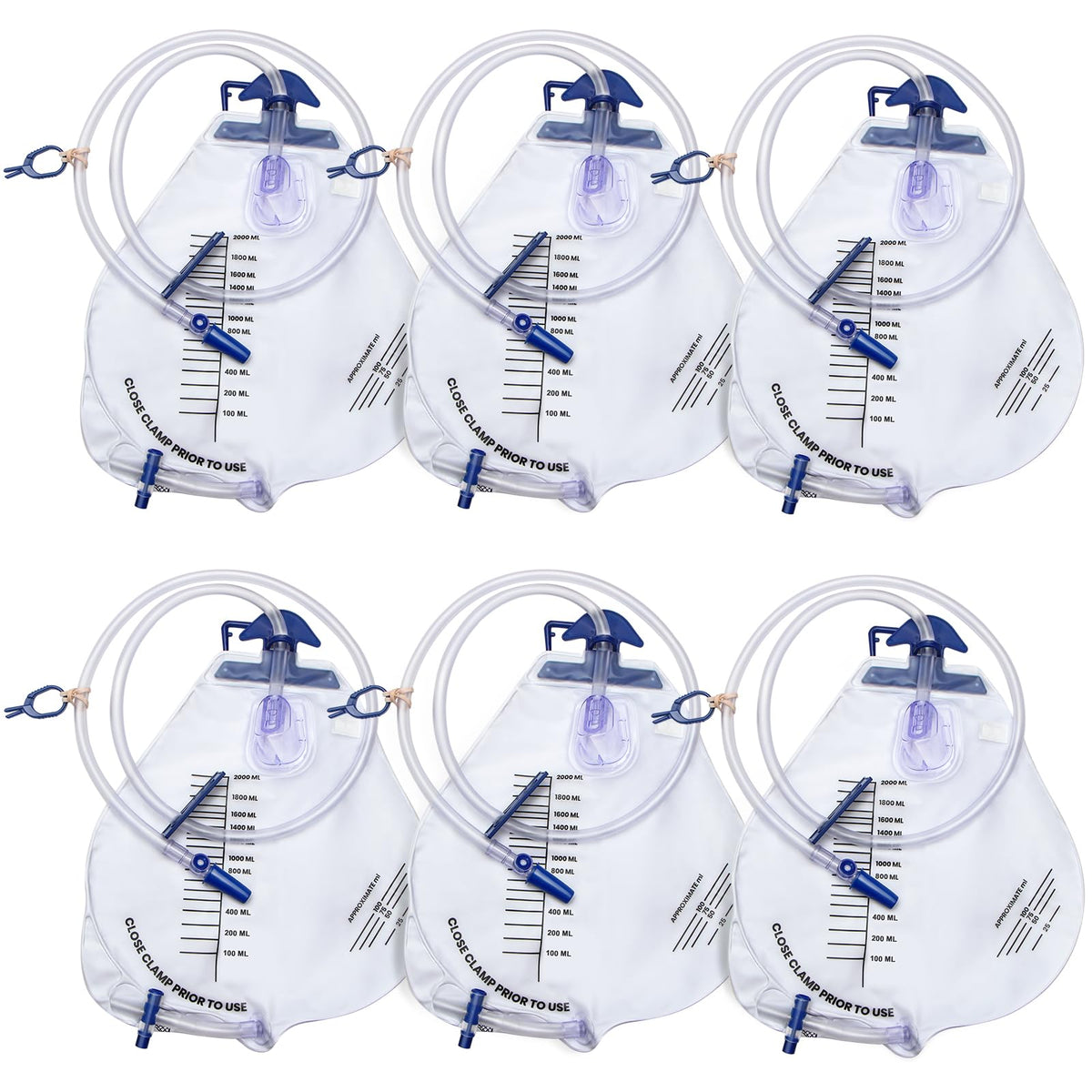 NorBeng urinary drainage bag 2000ml with clear scale for easy monitoring.