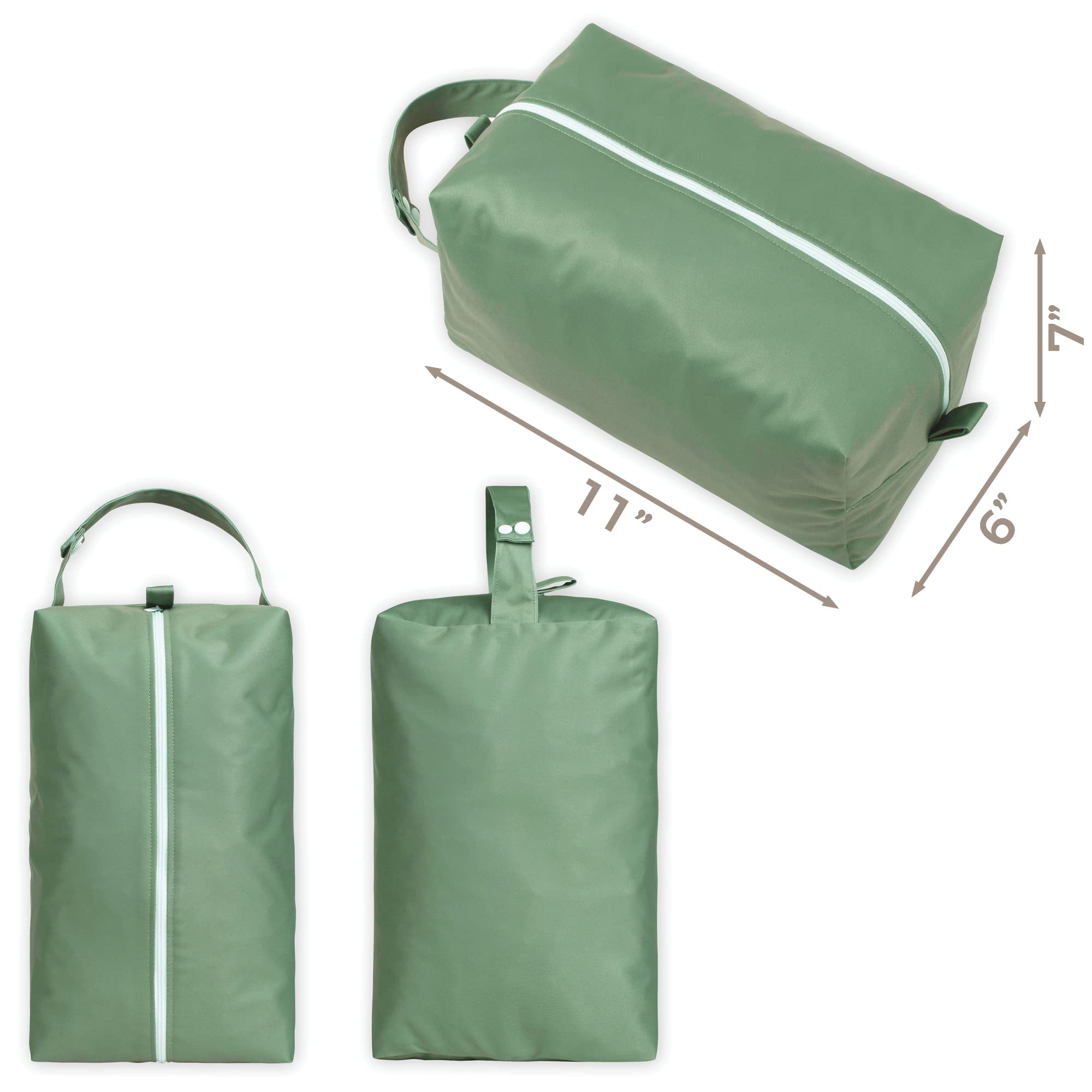 Nora's Nursery 2-pack waterproof diaper pods for organized diaper storage during travel.