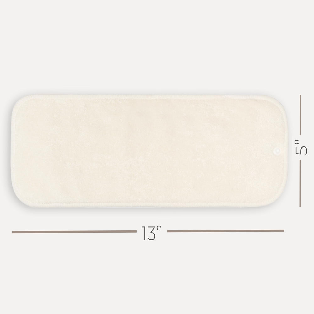 Nora's Nursery inserts show soft viscose outer and microfiber core for comfort