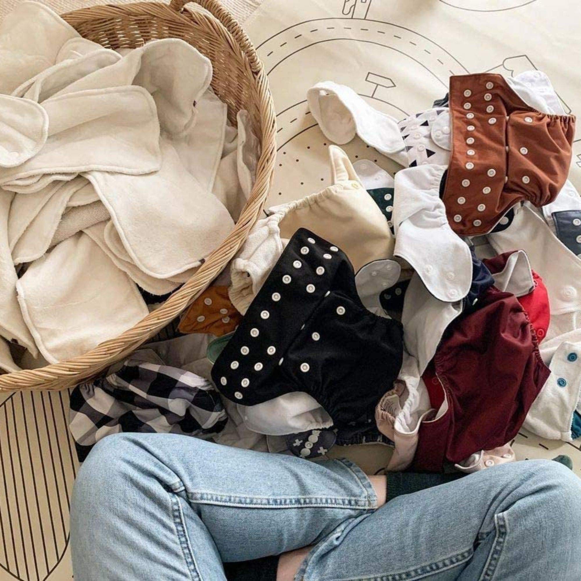 Nora's Nursery inserts — comfort-fit inside cloth diapers for a snug, leak-minimizing wear.