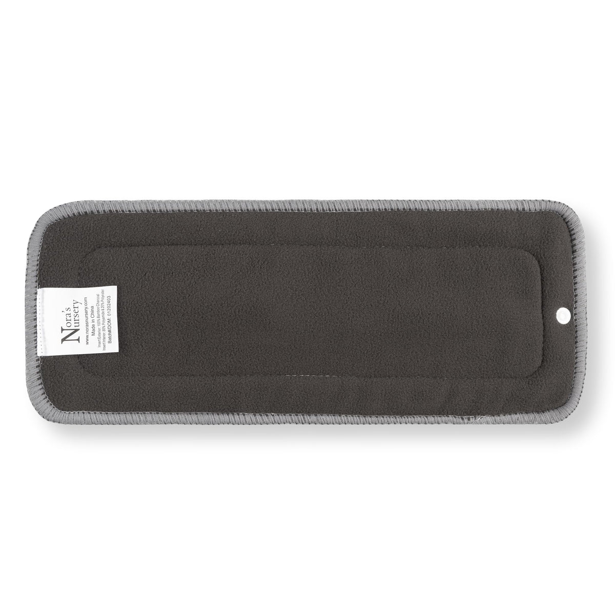 Nora's Nursery charcoal and microfiber inserts with charcoal outer layers for absorbent protection