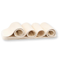 Nora's Nursery hemp inserts with 4-layer absorption support moisture management.